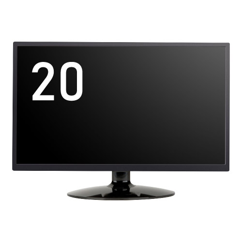 20インチ 液晶モニター(黒)【PC/パソコン レンタル】